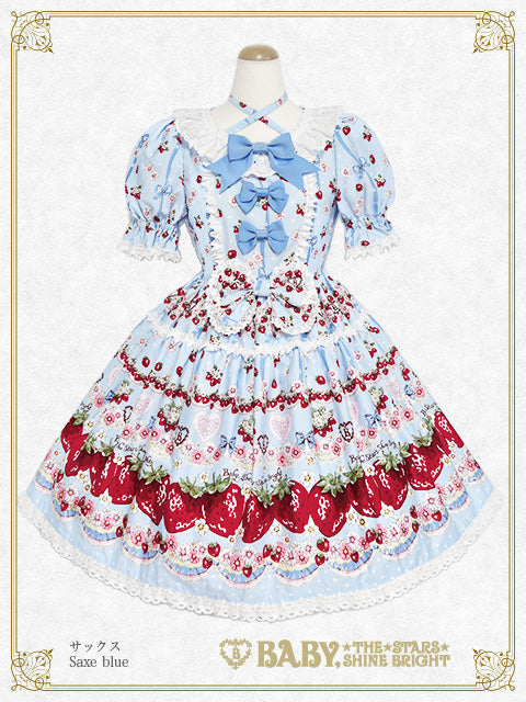 [増産] Juicy Strawberry Memory柄ワンピース