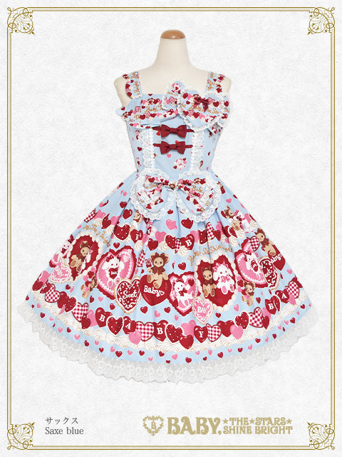 [増産] くみゃちゃんのSweet Baby Love Heart柄ジャンパースカート I