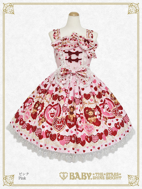 [増産] くみゃちゃんのSweet Baby Love Heart柄ジャンパースカート I