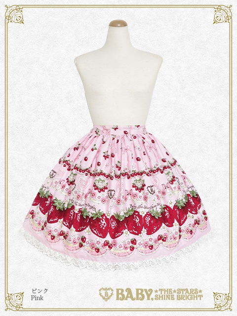 Juicy Strawberry Memory柄スカート