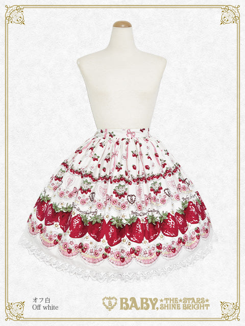 Juicy Strawberry Memory柄スカート