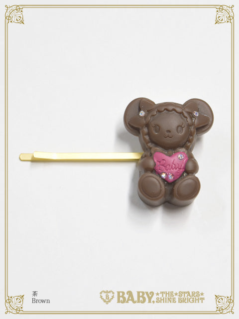 くみゃちゃんのLove Chocolateヘアピン