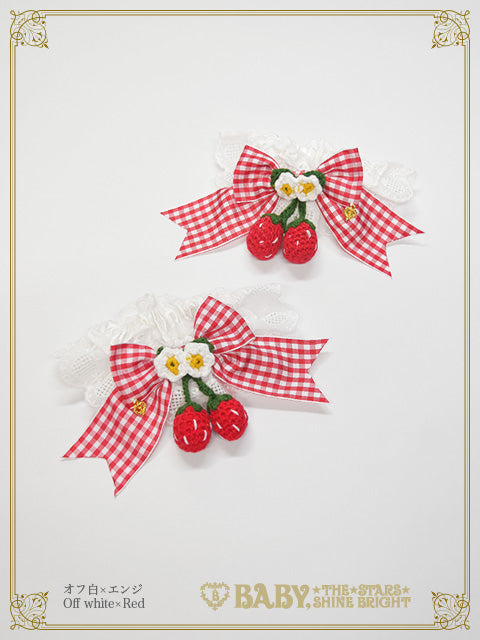 ゆらゆらいちごのHappy Berry Present ギンガムお袖とめ